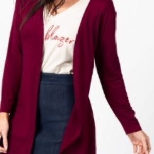 Agnes & Dora - Country Road Cardigan Wine (NWT)